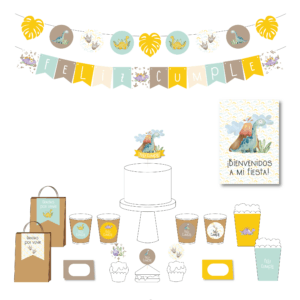 KIT IMPRIMIBLE DINOS CAFÉ