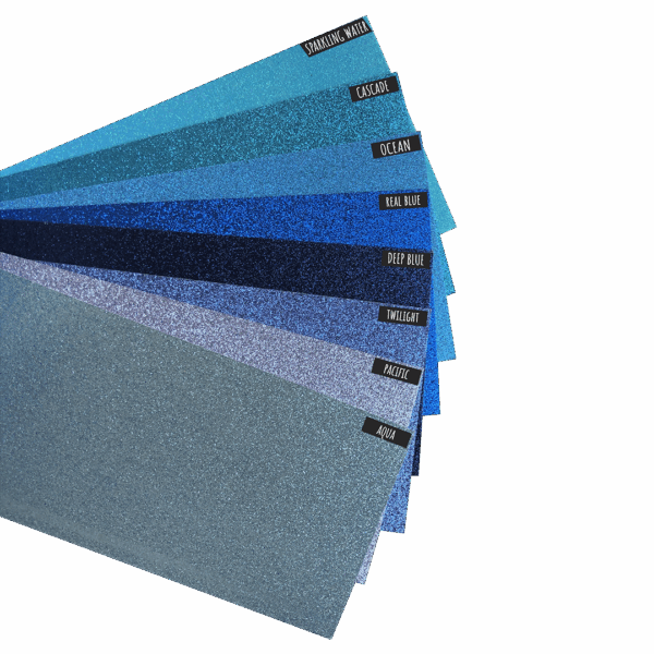 By Ainara_Glitter Cardstock_300grs_Blues CARTULINA GLITTER 30,5x30,5 cm