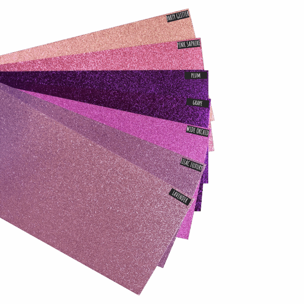 By Ainara_Glitter Cardstock_300grs_PinksPurples CARTULINA GLITTER 30,5x30,5 cm