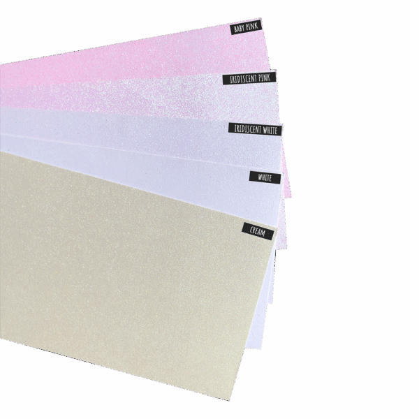 By Ainara_Glitter Cardstock_300grs_Whites CARTULINA GLITTER 30,5x30,5 cm