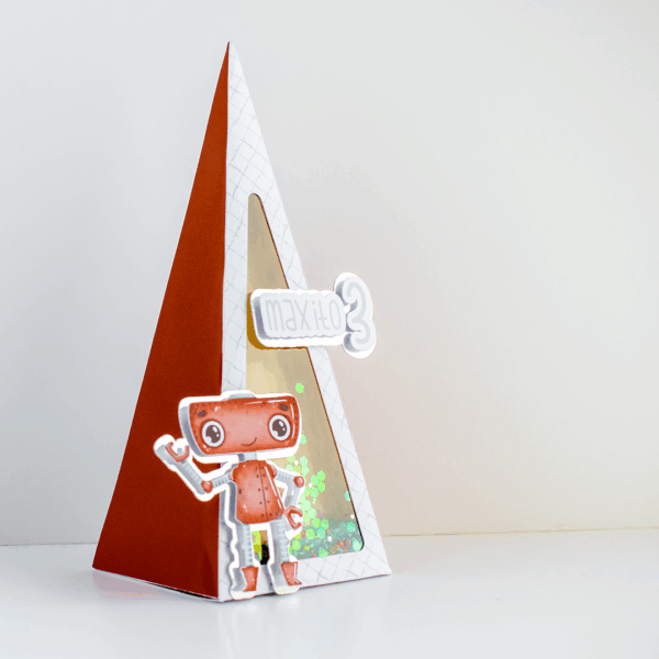 Papelería Creativa_Cajita Piramide Shaker 02 CAJITA PIRÁMIDE GRANDE SHAKER PERSONALIZADA